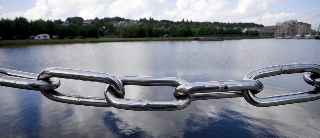 chain by a lake