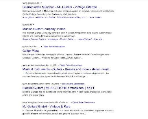 screenshot of Google.de