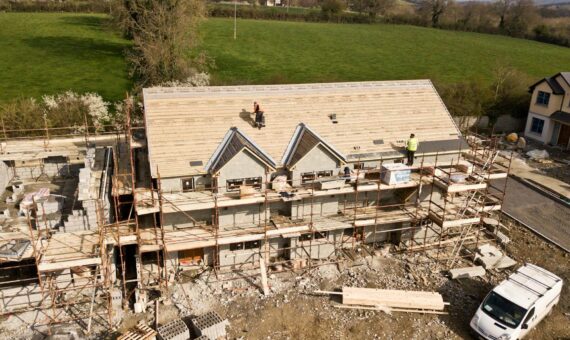 New home building construction